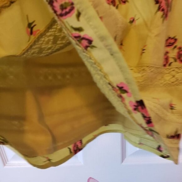 Matilda Jane Sz 6 Imagination Tunic Top Green Pink Floral Top with Ruffle NEW - Picture 5 of 9